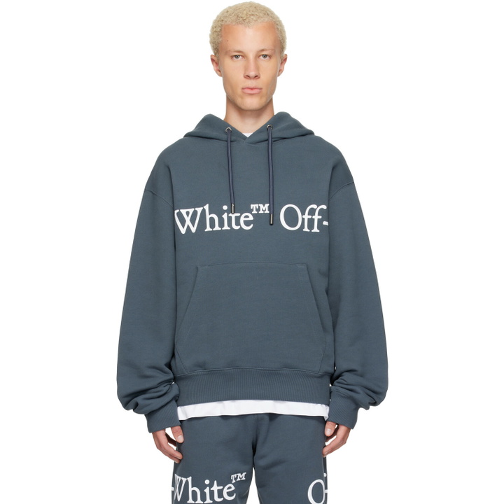 Photo: Off-White Gray Bookish Scarf Regular Hoodie