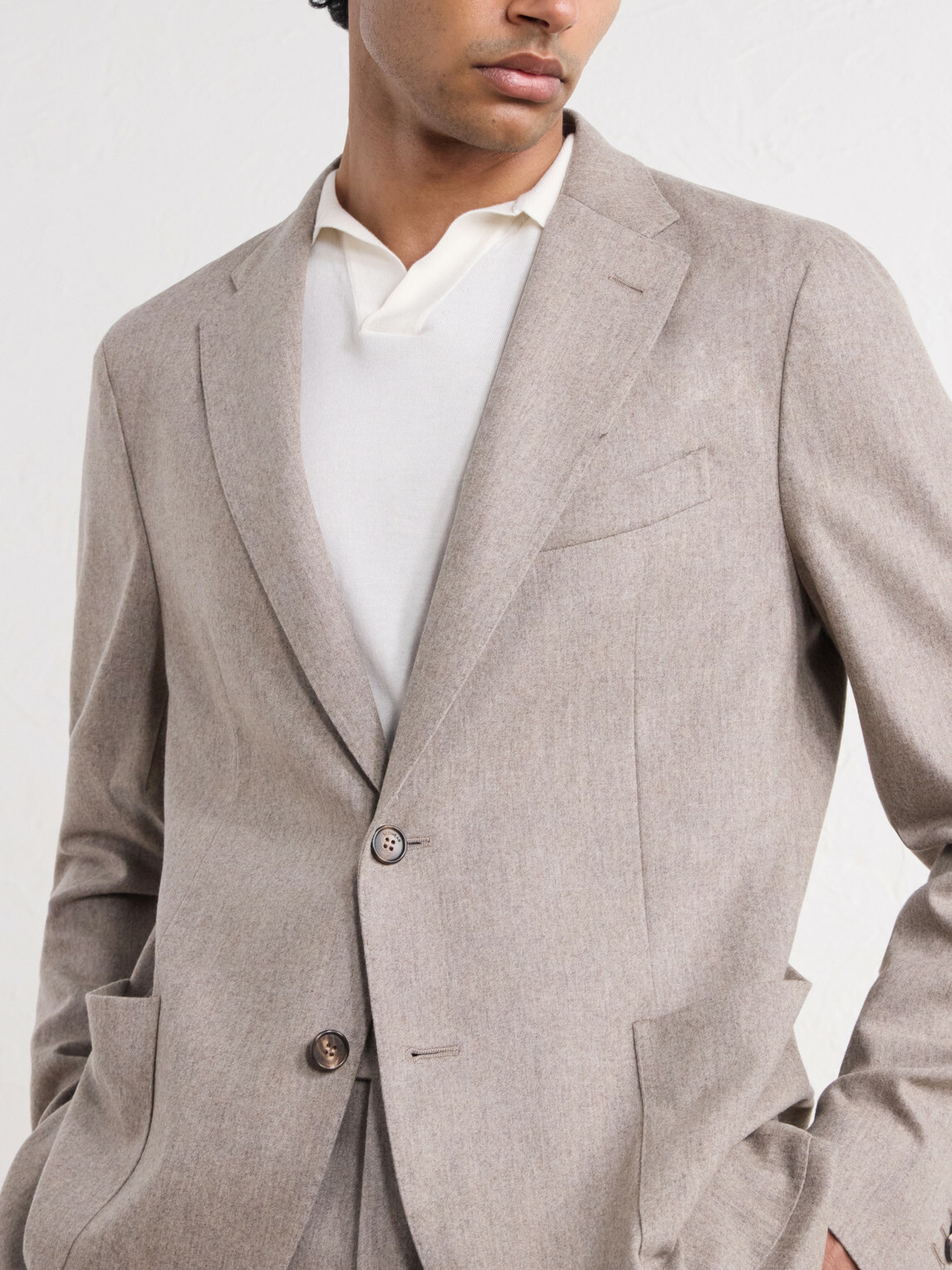 Slowear - Wool-Blend Flannel Blazer Jacket - Neutrals
