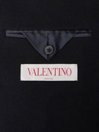 Valentino Garavani - Logo-Embroidered Cotton-Jersey Blazer - Blue