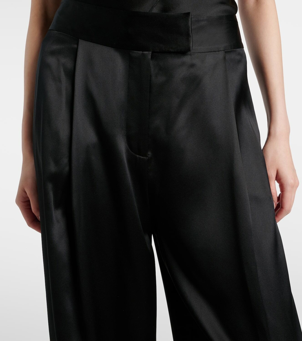 The Sei High-rise silk wide-leg pants