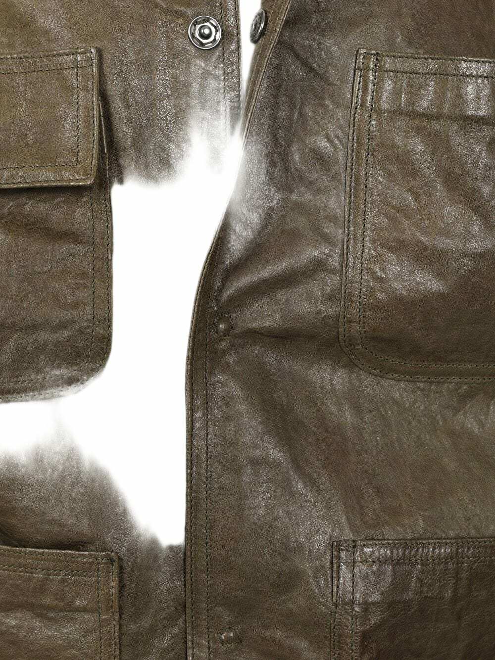 Giorgio Brato Washed Leather Field Jacket