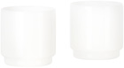 Hudson Wilder White Decca Stackable Glass Set, 2 pcs