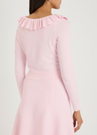Needle & Thread Pointelle Stretch-knit Cardigan Pink