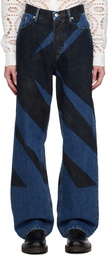 Dries Van Noten Blue Printed Jeans