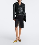 Saint Laurent Fanny satin slingback pumps