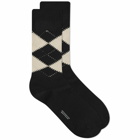 Margaret Howell Men's Argyle Socks in Black/Calico