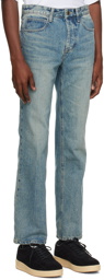 Solid Homme Blue Straight Jeans