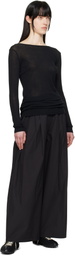 AMOMENTO Black Round T-shirt
