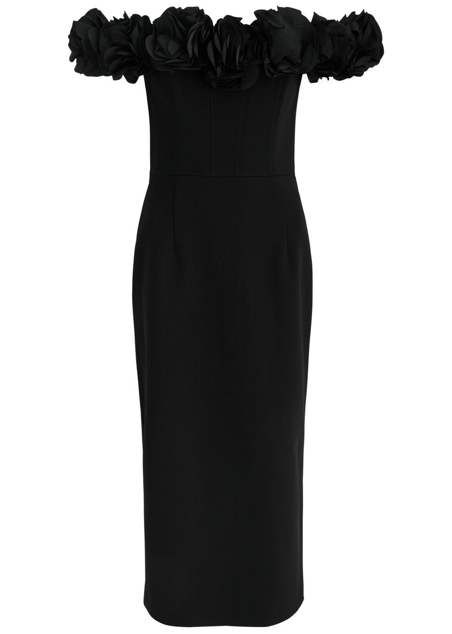 REBECCA VALLANCE ワンピース Odetta floral-applique 954415 REBECCA VALLANCE Odetta floral-appliqué midi dress - Dresses
