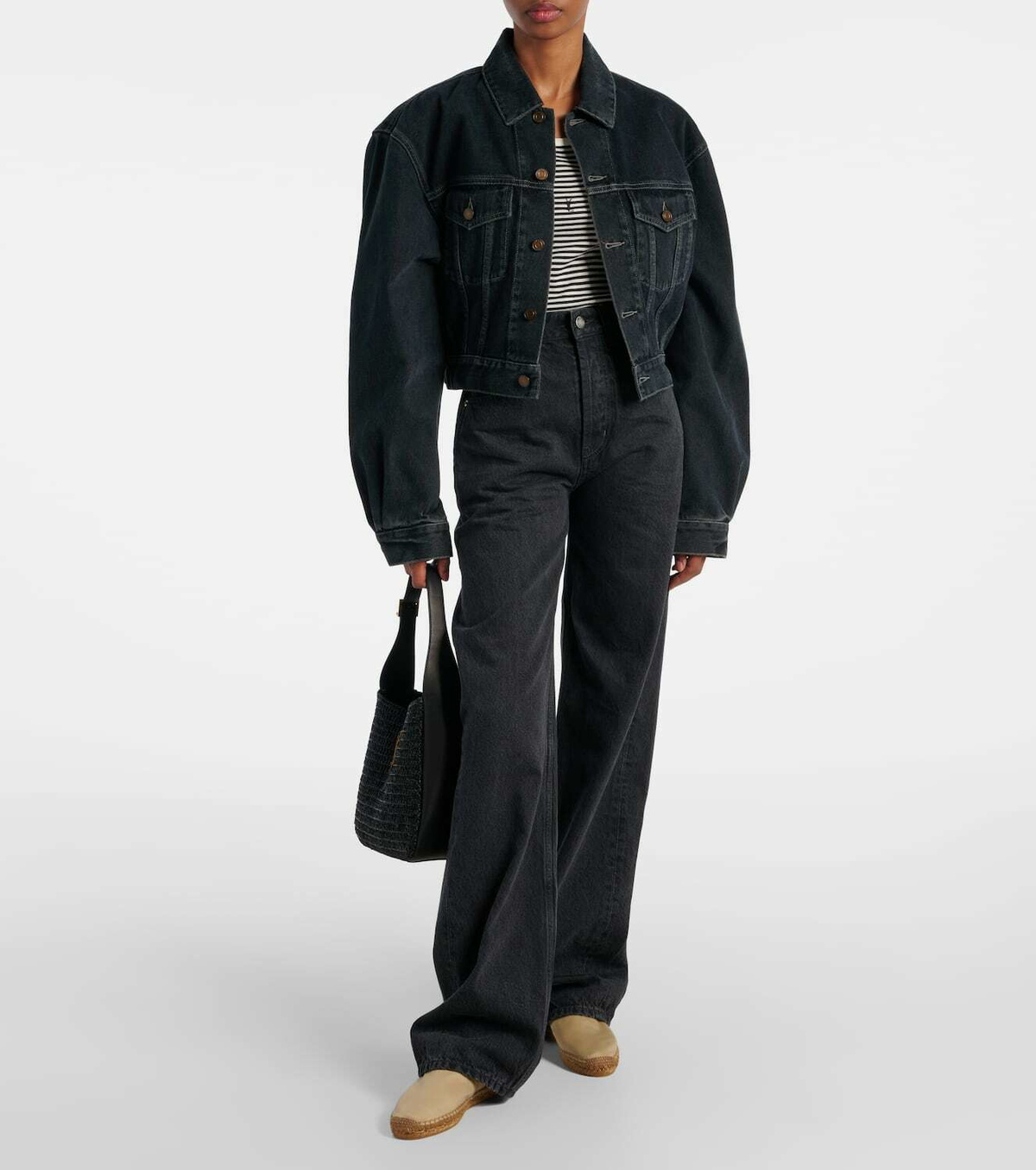 Saint Laurent Cassandre cotton gabardine espadrilles