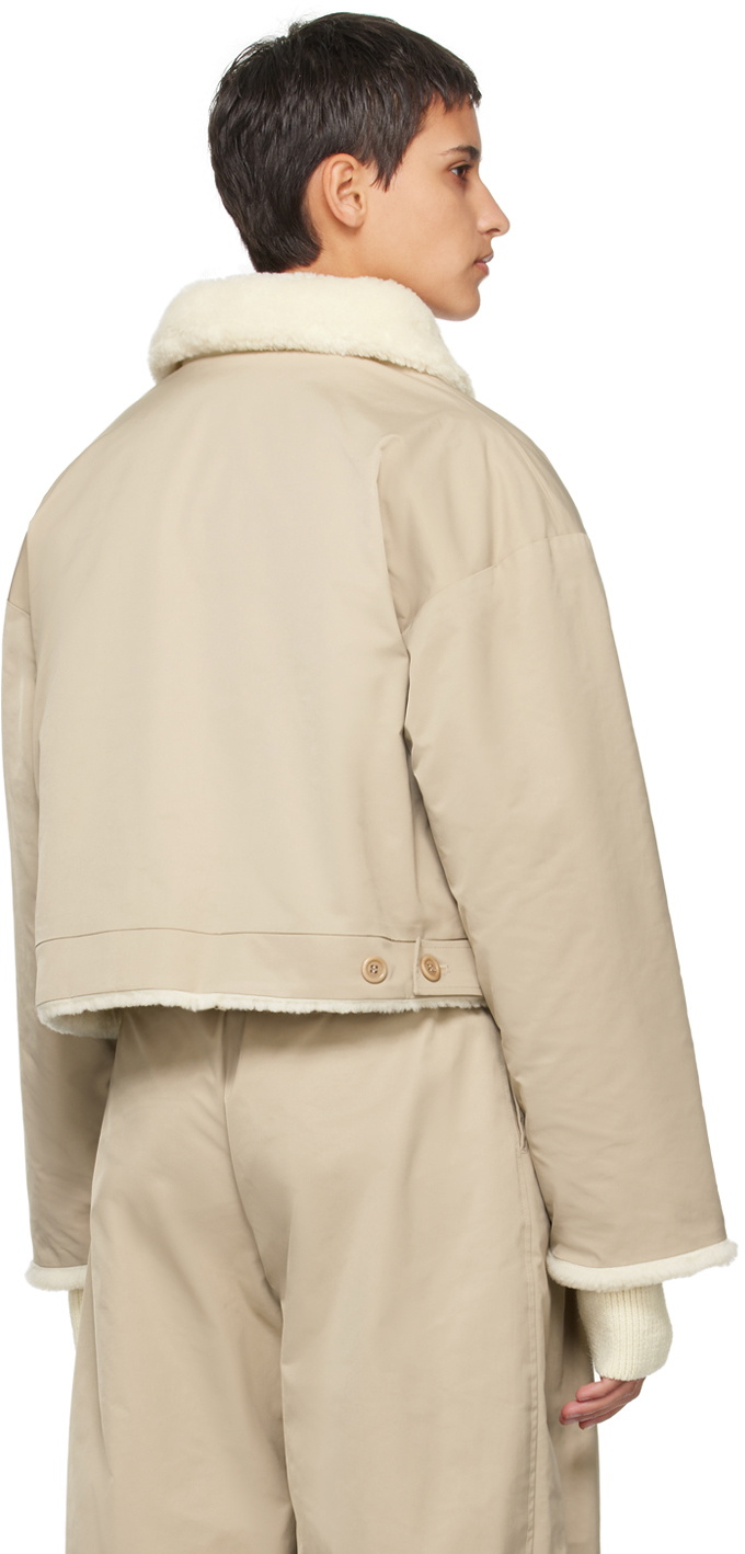 AMOMENTO Gray Cropped Reversible Jacket AMOMENTO