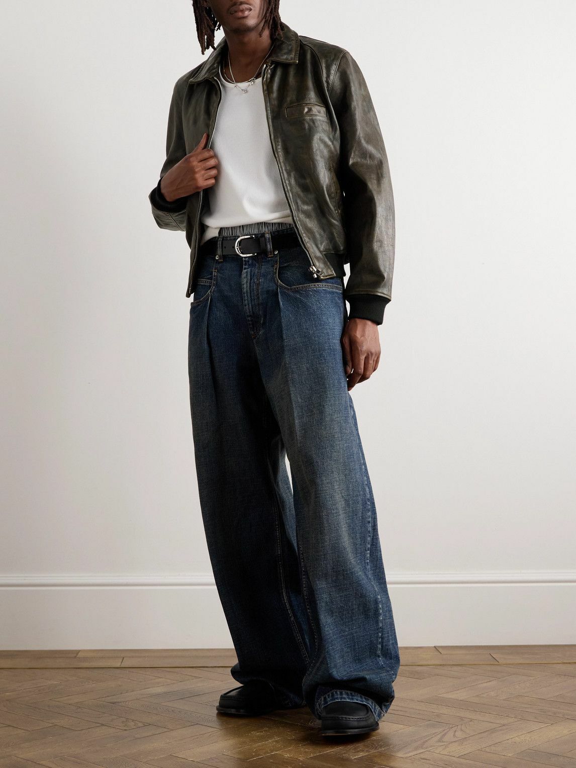Marant - Braian Leather Blouson Jacket - Brown