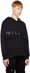 Dsquared2 Black Arctic Pocket Ski Hoodie