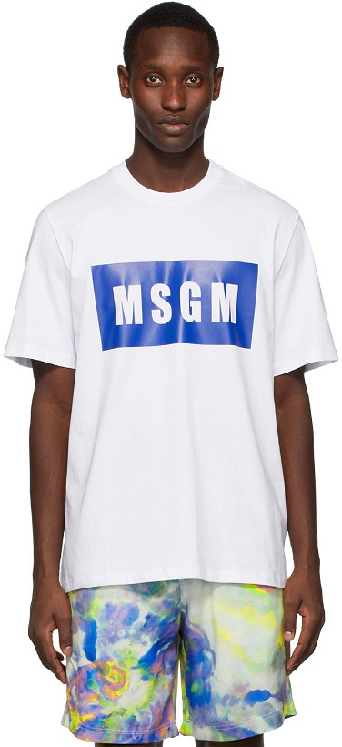 Photo: MSGM White Logo T-Shirt