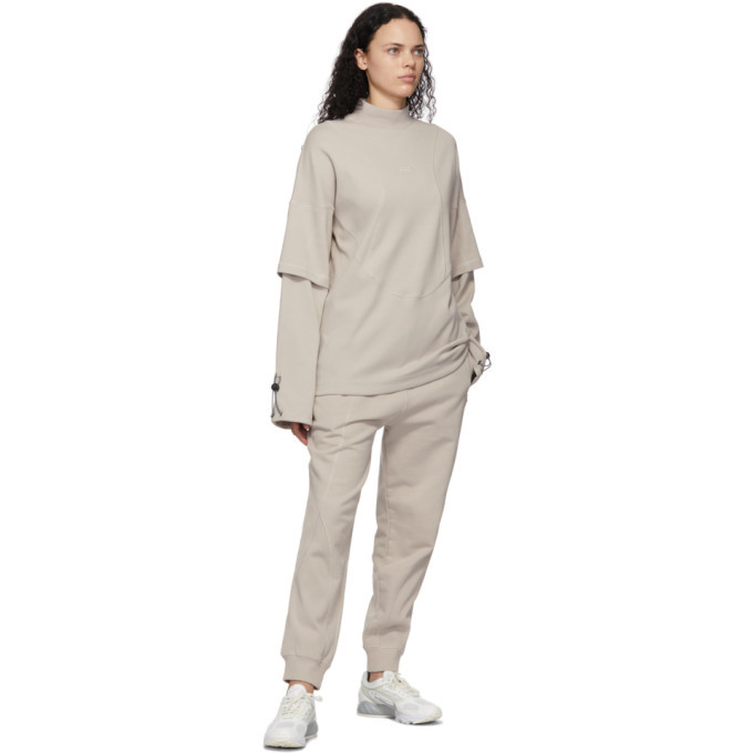 A-COLD-WALL* Taupe Oversized Double Long Sleeve T-Shirt