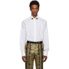 Dolce and Gabbana White Crown Collar Shirt