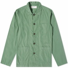 Universal Works Men's Fine Poplin Bakers Overshirt in Green