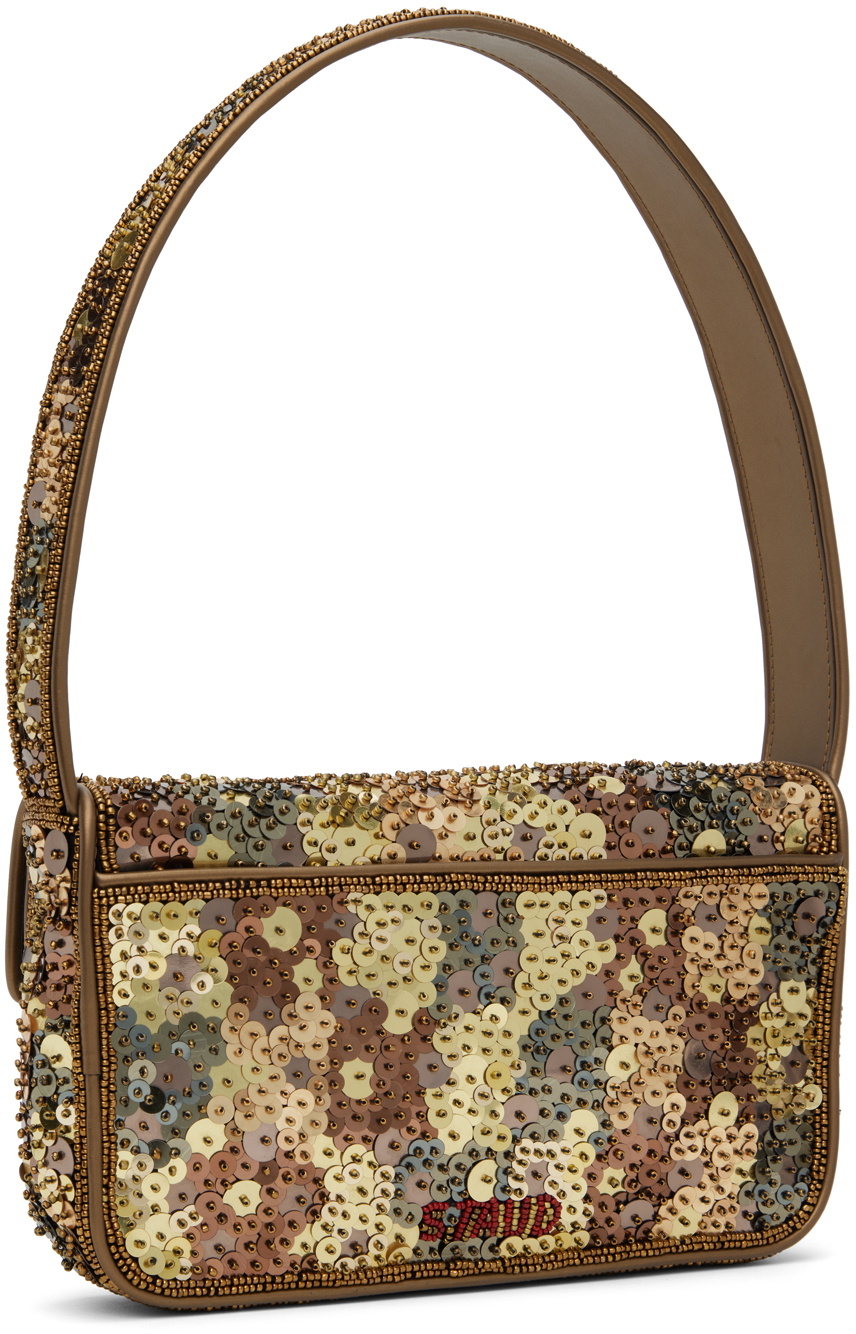Staud Gold Tommy Beaded Bag