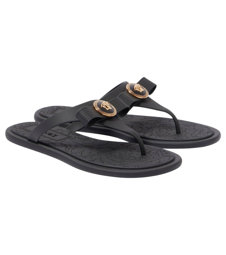 Photo: Versace Medusa thong sandals