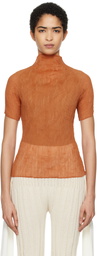 ISSEY MIYAKE Orange Chiffon Twist 3 T-shirt