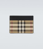 Burberry Burberry Check leather-trimmed cardholder