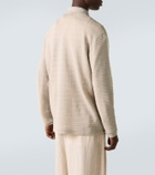 Giorgio Armani Striped virgin wool jersey polo sweater