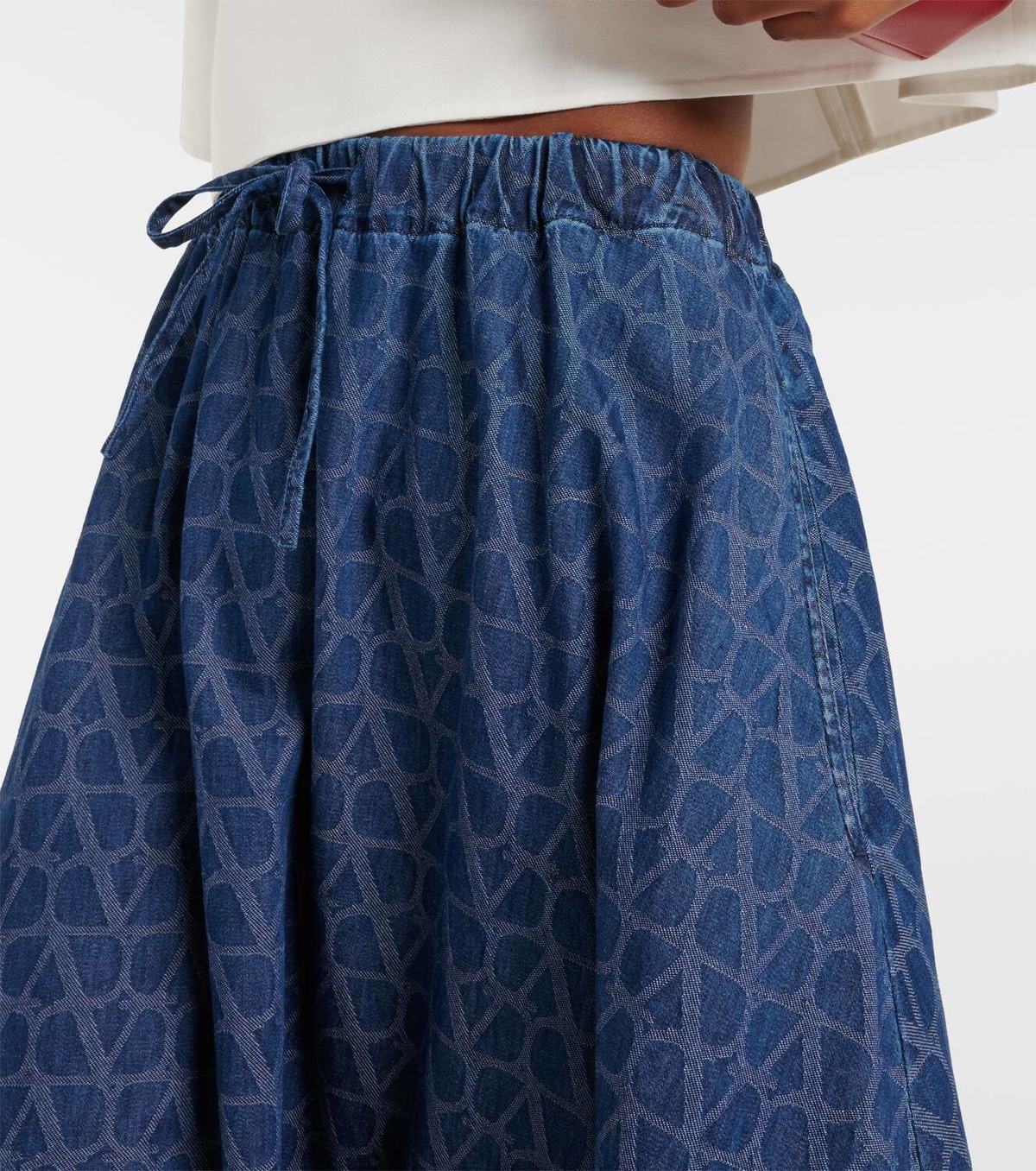 スカート VALENTINO Valentino Toile Iconographe skirt Valentino Toile Iconographe denim midi skirt Valentino