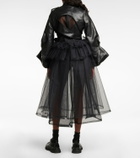 Noir Kei Ninomiya - Cropped cutout leather jacket