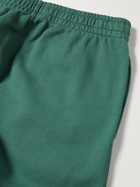 7 DAYS ACTIVE - Monday Logo-Print Organic Cotton-Jersey Sweatpants - Green