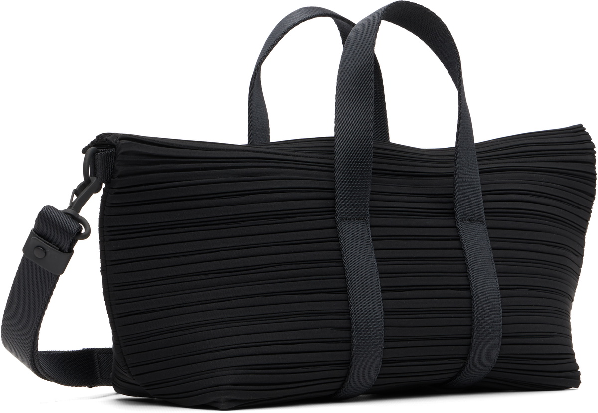 PLEATS PLEASE ISSEY MIYAKE Black Pleats Boston Bag
