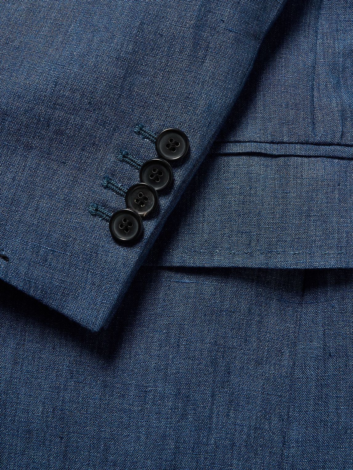 MP Massimo Piombo - Andy Unstructured Linen Suit Jacket - Blue
