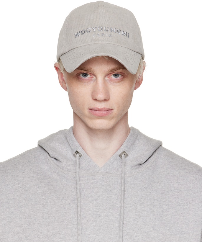 Photo: Wooyoungmi Gray Embroidered Cap