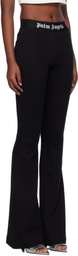 Palm Angels Black Logo Tape Flare Sweatpants