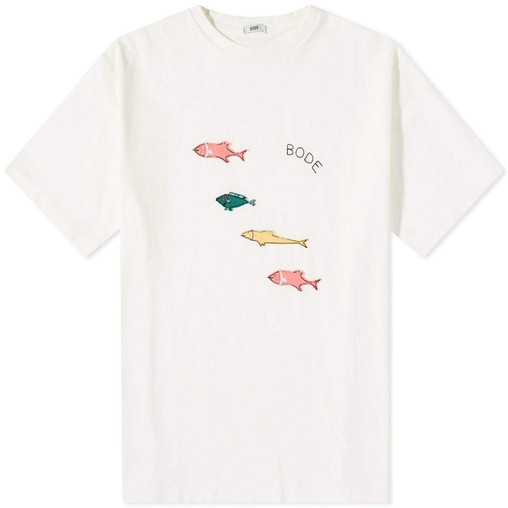 Photo: Bode Men's Fish T-Shirt in Cream