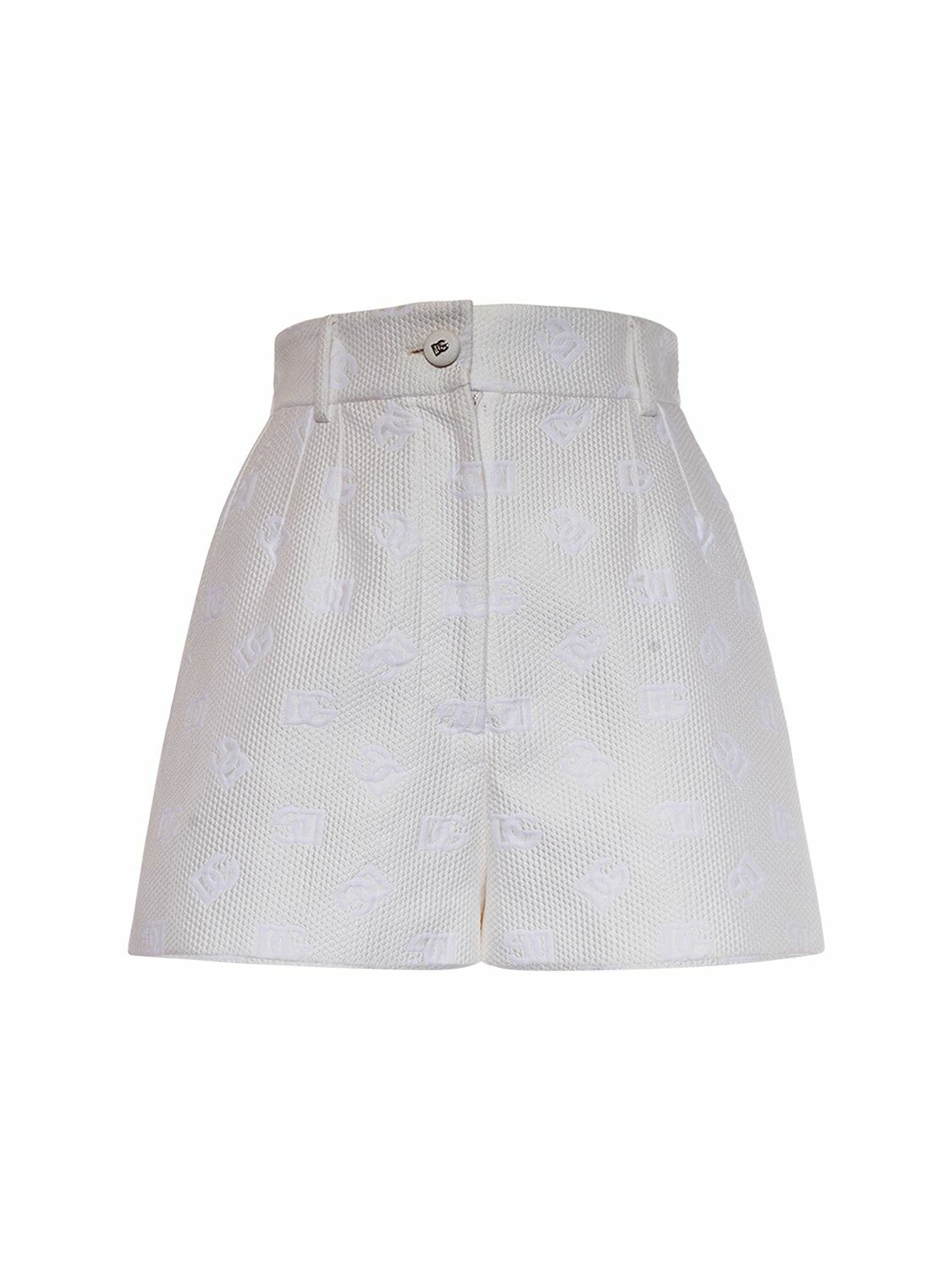 【送料&関税込】Dolce & Gabbana High Waist Jacquard Shor DOLCE & GABBANA - Dg Monogram Jacquard Shorts Dolce & Gabbana