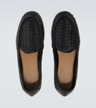 Bottega Veneta Silenzio Intrecciato leather loafers
