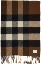 Burberry Brown Reversible Check Scarf