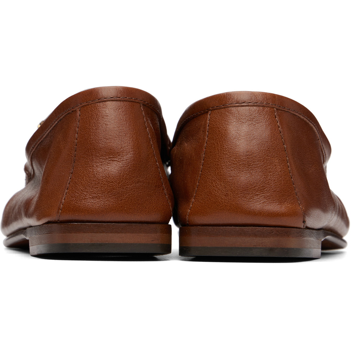 Versace Tan Guanto Leather Loafers