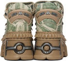 VETEMENTS Beige New Rock Edition Platform Dollar Sneakers