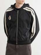 424 - Academy Logo-Appliquéd Cotton-Jersey Zip-Up Hoodie - Black