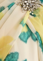 Huishan Zhang Alara Floral-print Chiffon Maxi Dress Yellow