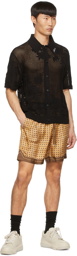 AMIRI Brown Silk Shorts