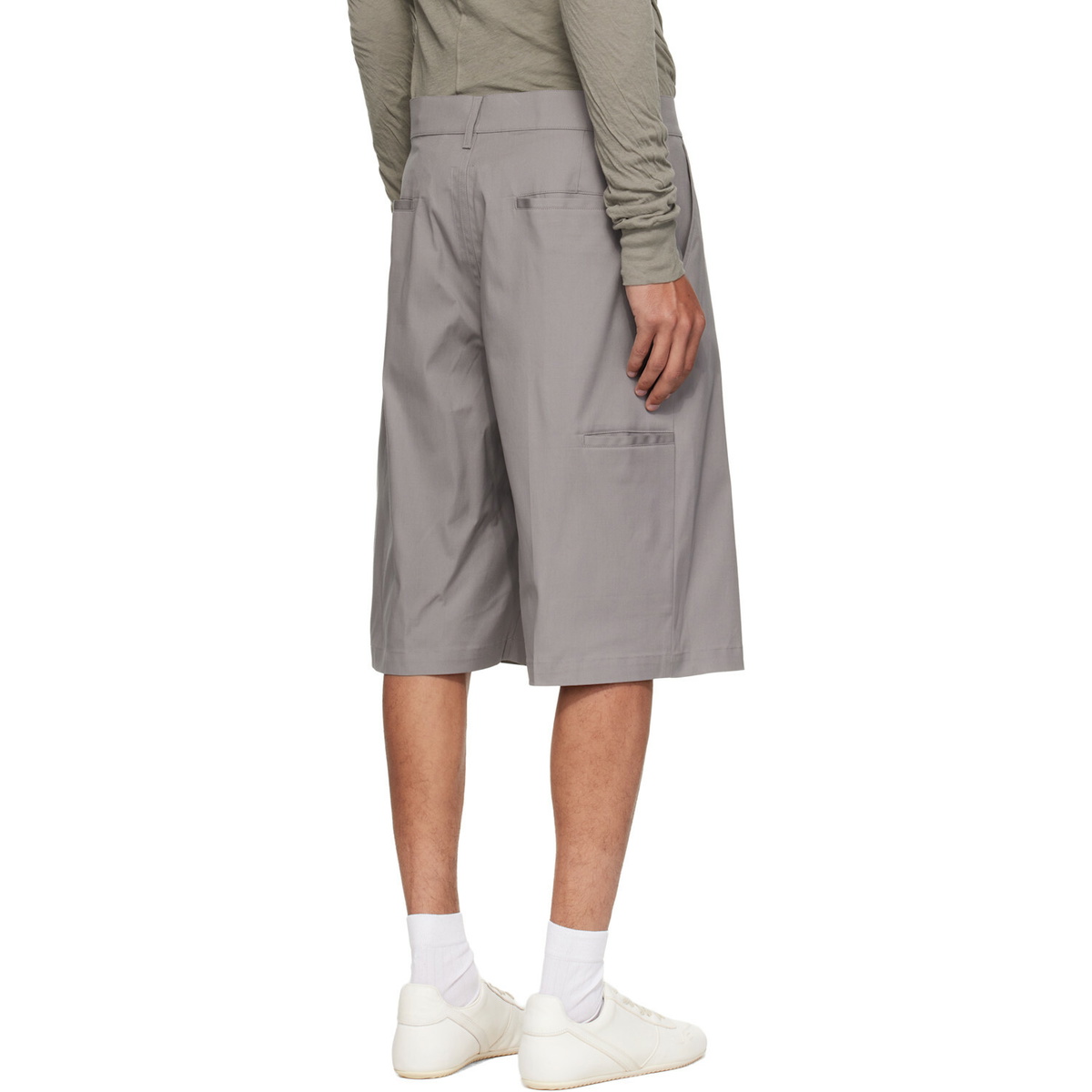 Rick Owens Gray Tower Work Shorts