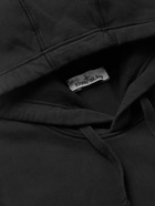 Stone Island - Logo-Appliquéd Cotton-Jersey Hoodie - Black