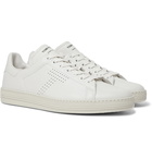 TOM FORD - Warwick Perforated Full-Grain Leather Sneakers - Neutrals