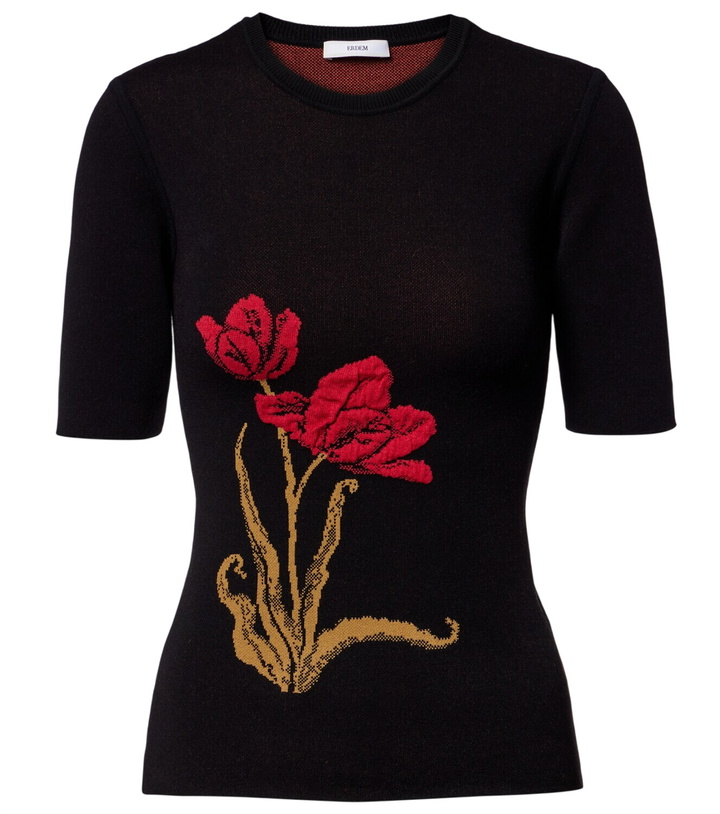 Photo: Erdem Floral jacquard top