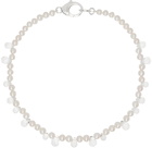 Hatton Labs White Pearl Crystal Drops Necklace