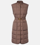 Moncler Cygnette belted quilted down vest