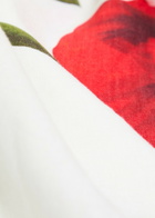 Alice + Olivia Mallory Floral-print Fringed Linen-blend Midi Dress Red And White