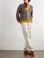 Corridor - Sunburst Crocheted Cotton Cardigan - Yellow